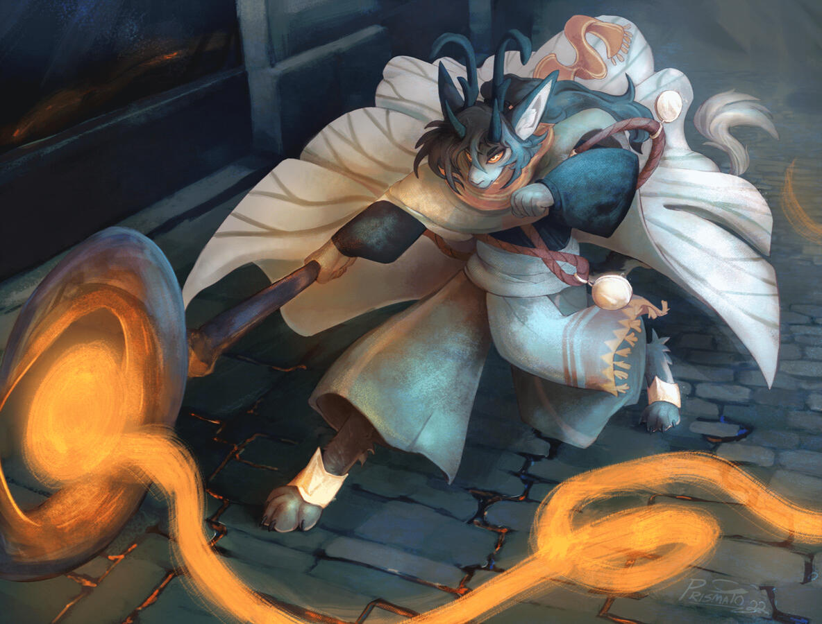 complex painted scene